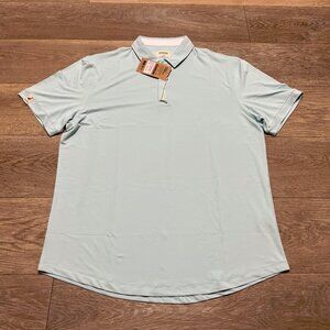 New Mantra Polo Shirt Men XL Glacial Blue Golf Performance Point Collar NWT
